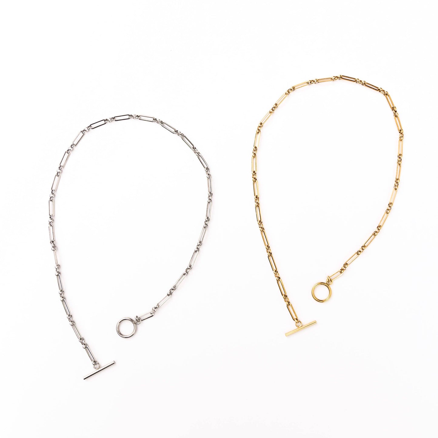 Aili's Corner - 18K STAINLESS STEEL TOGGLE CHAIN NECKLACE