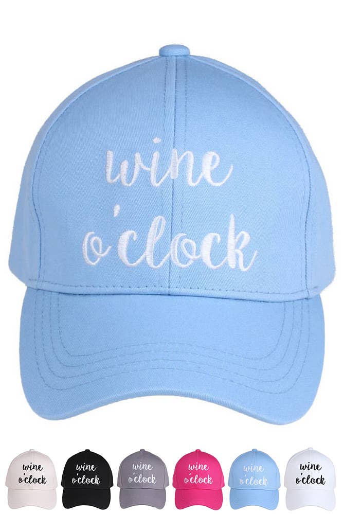 Hana - C.C WINE O'CLOCK Embroidered Baseball Cap