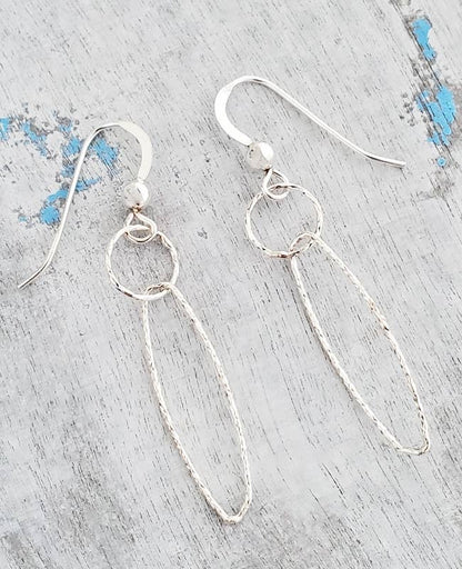 SD107 Sosie Designs - Silver Diamond Cut Earrings