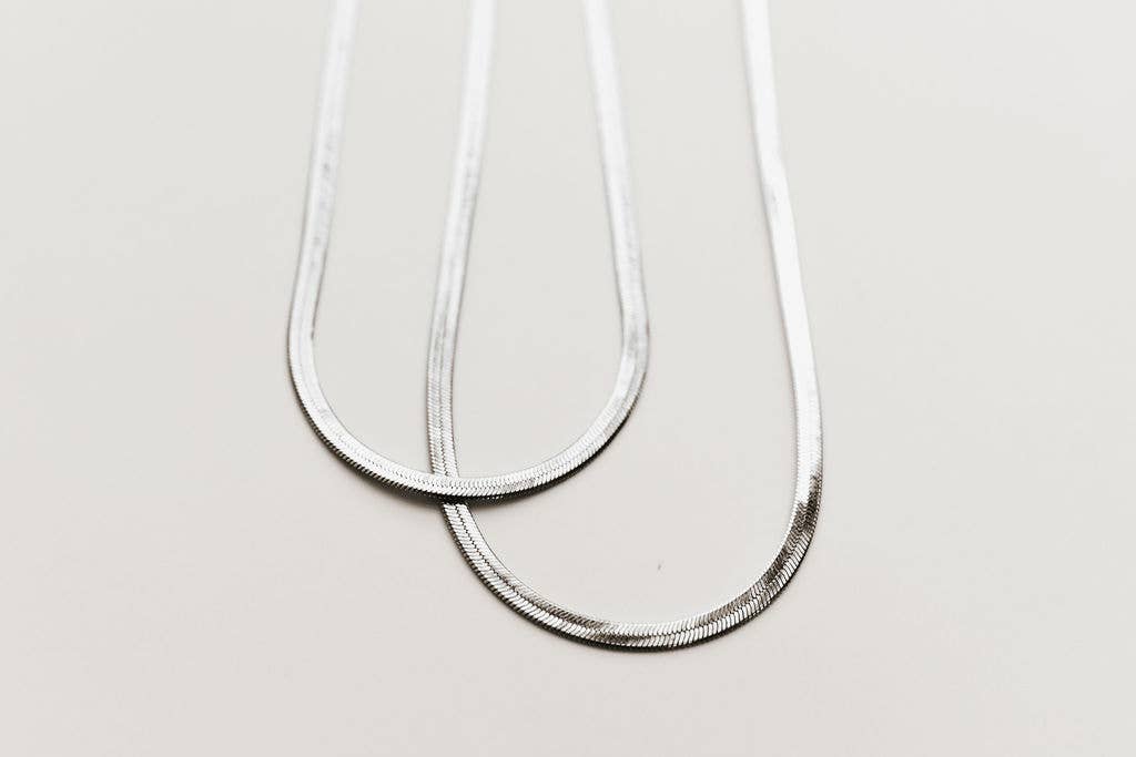 Mauve Jewelry Co. - Jade Gold Filled Herringbone Necklace