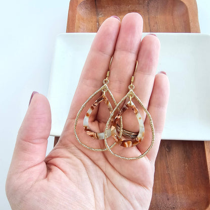 Spiffy & Splendid - Savannah Earrings - Seafoam & Rust // Jewelry, Gifts