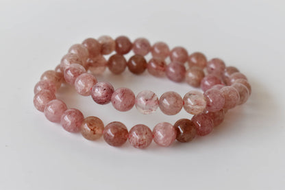 Soothing Crystals - Strawberry Quartz Bracelet (Enhancing and Intuition )