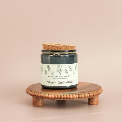 Aster + Indigo Candle Co. - Citrus + Basil Leaves | Summer Candle