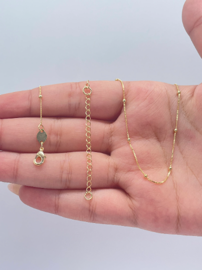 Milie Jewels - 18k Gold Filled Ultra Thin 0.6mm Satellite Chain
