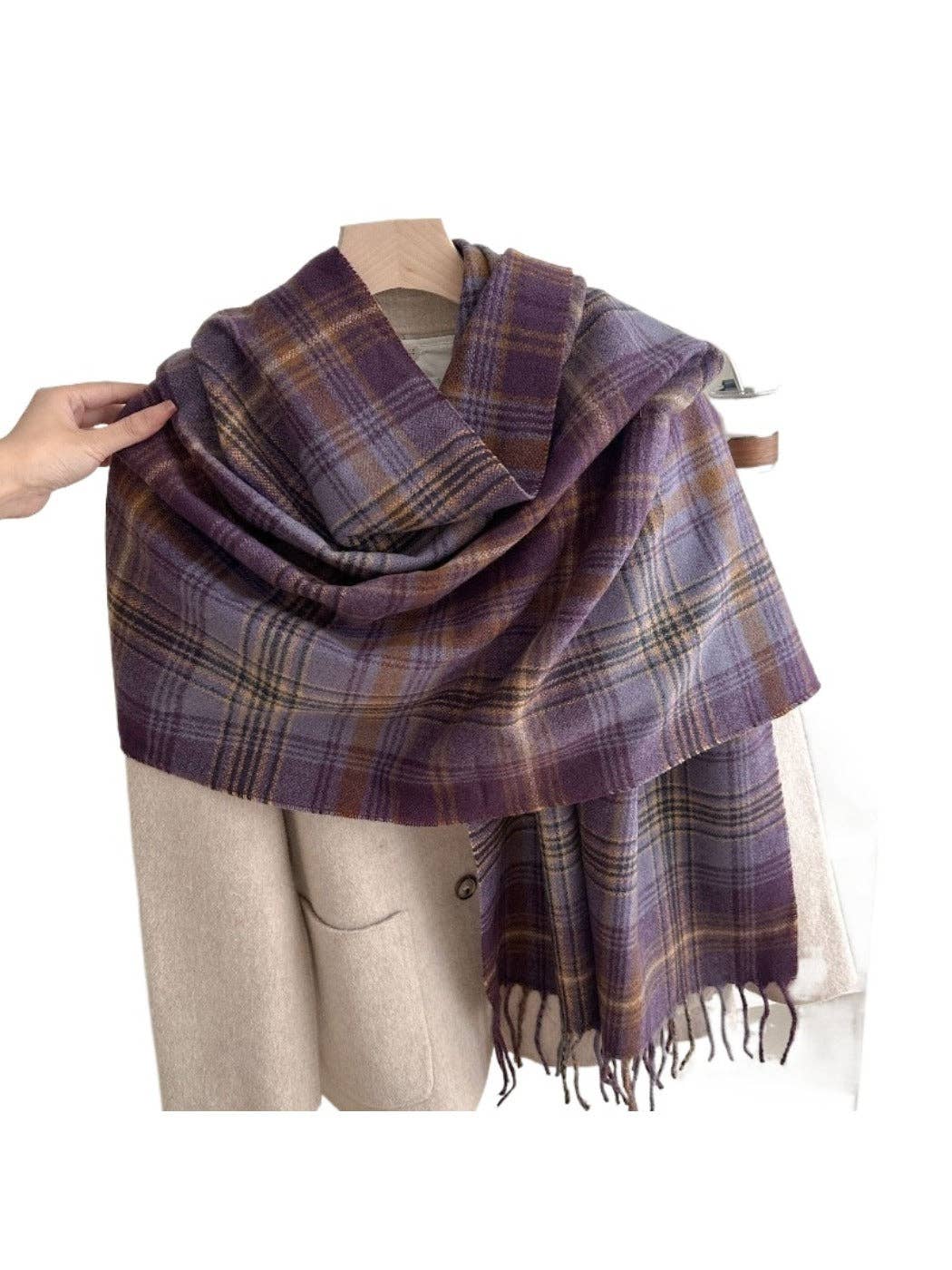 Funkyrel® Atzbranding Limited - Scarvii - Plaid Winter Scarf Shawl for Women