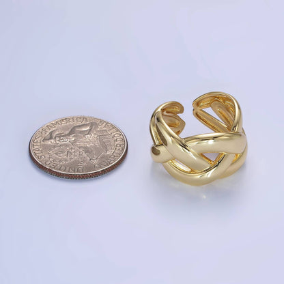 Aim Eternal - 14K Gold Filled Multiple Band Fold Ring in Gold & Silver