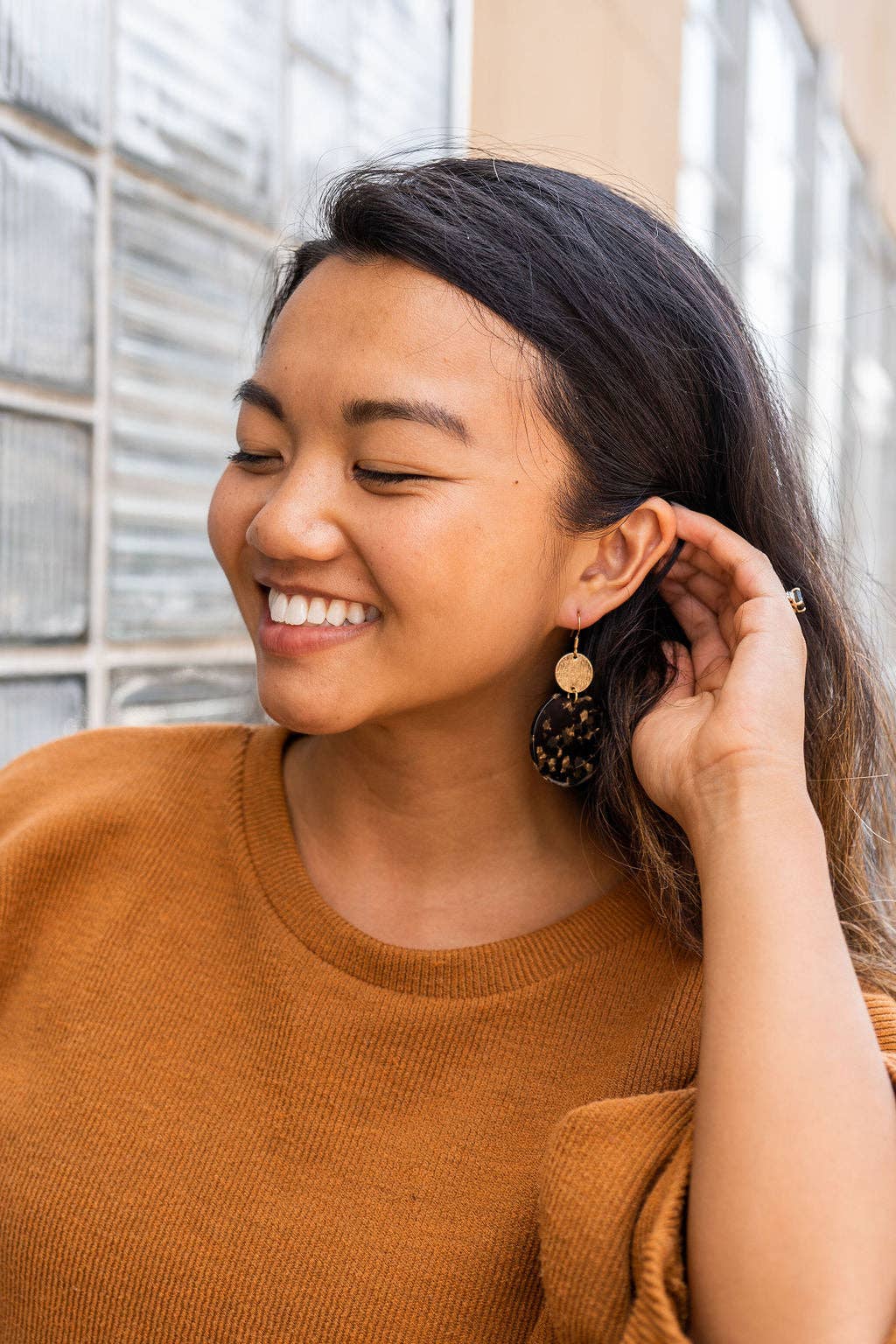Spiffy & Splendid - Zoey Earrings - Black & Bronze // Jewelry, Gifts