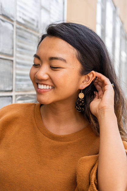 Spiffy & Splendid - Zoey Earrings - Black & Bronze // Jewelry, Gifts