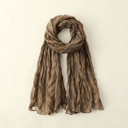 Funkyrel® Atzbranding Limited - Scarvii - Solid Color Lightweight Ruched Scarf