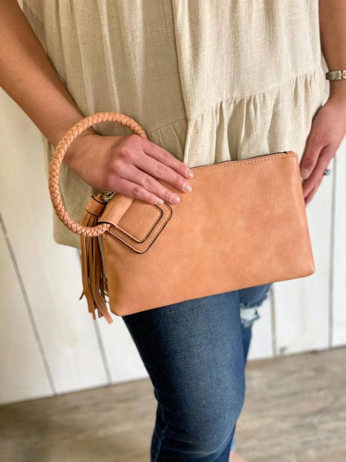 MiMi Wholesale - JYM0346 Soft Vegan Leather Wristlet/Clutch