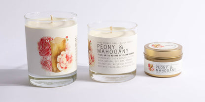 Just Bee - Peony & Mahogany - Medium Glass - Just Bee Candle