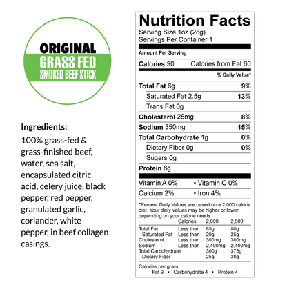 Sogo Snacks - Original 100% Grass-Fed Beef Sticks