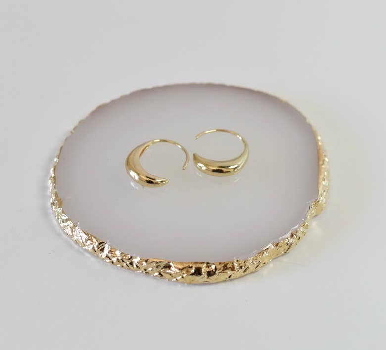 Bella Rey jewelry - Audrey hoops 18k gold plated earrings- non tarnish