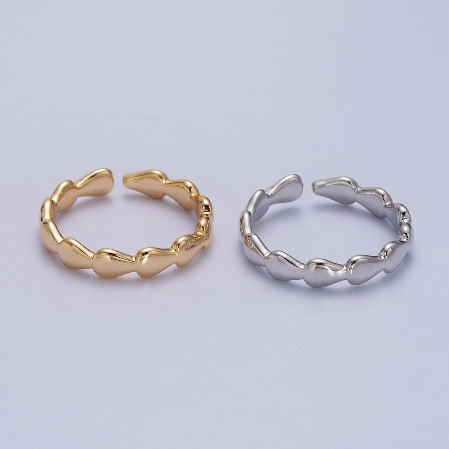 Aim Eternal - 16K Gold Filled Molten Drop Sideway Minimalist Ring