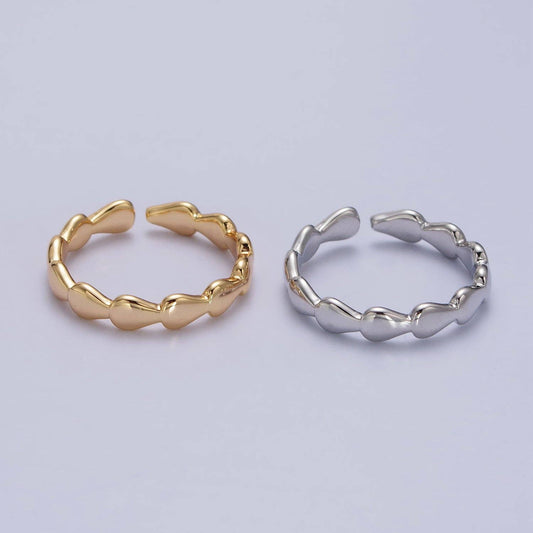Aim Eternal - 16K Gold Filled Molten Drop Sideway Minimalist Ring