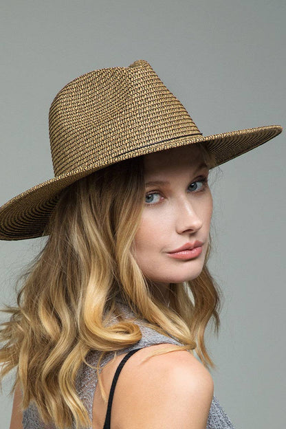Urbanista - Duo-Tone Panama Hat with Wood Beads