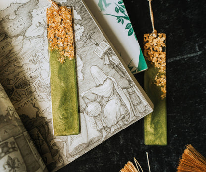 Dège Creative - Olive Green & Gold Bookmark