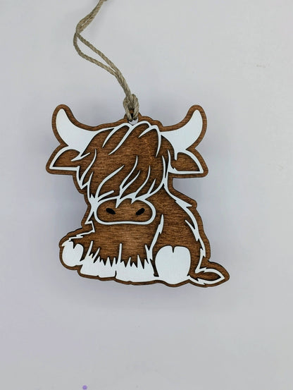 The Little Ornament Shop - Highland Cow Christmas Ornament