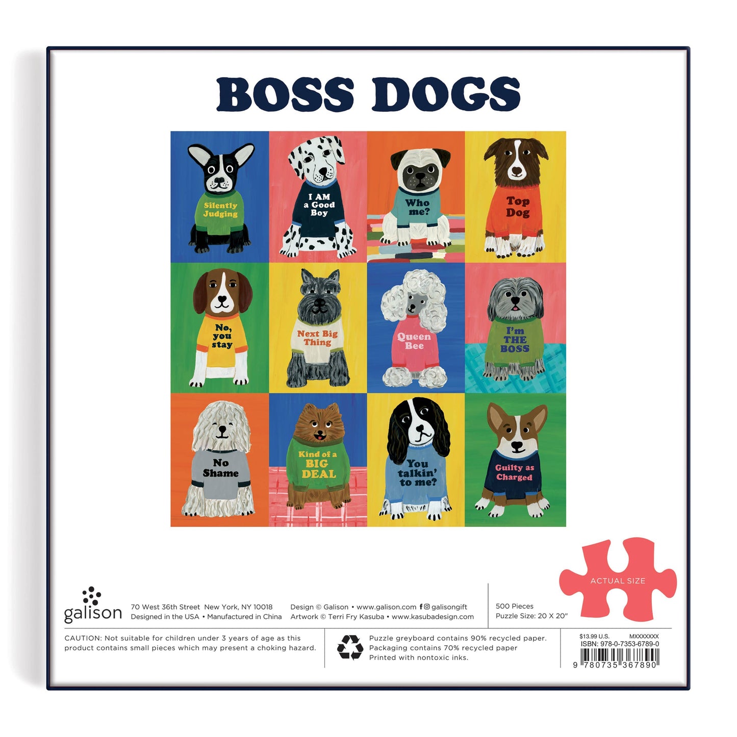 Chronicle Books - Boss Dogs 500 Piece Family Puzzle
