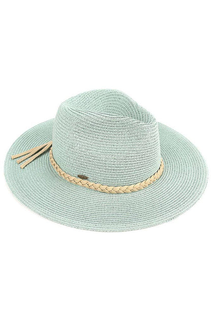 Hana - C.C Straw Panama Hat with Tied Ribbon
