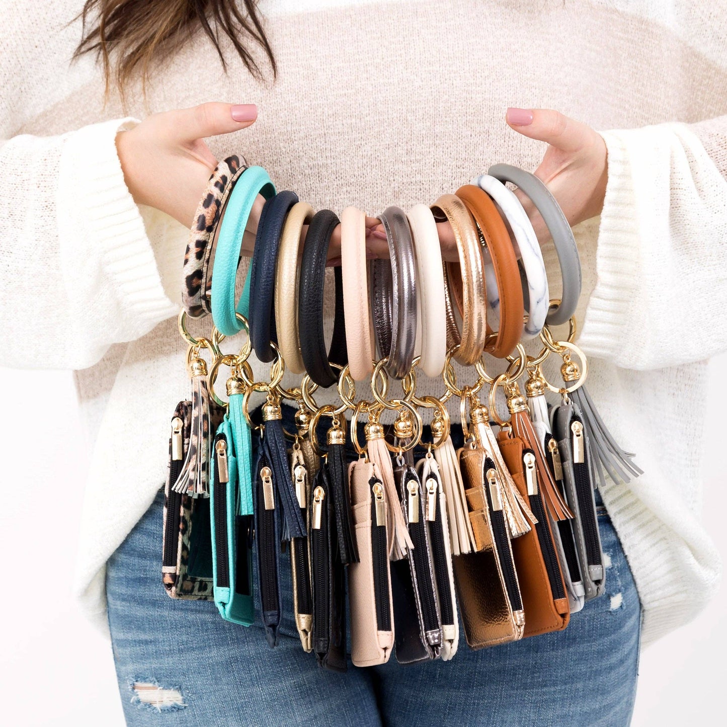 Aili's Corner - Key Ring ID Wallet Zip Bracelet