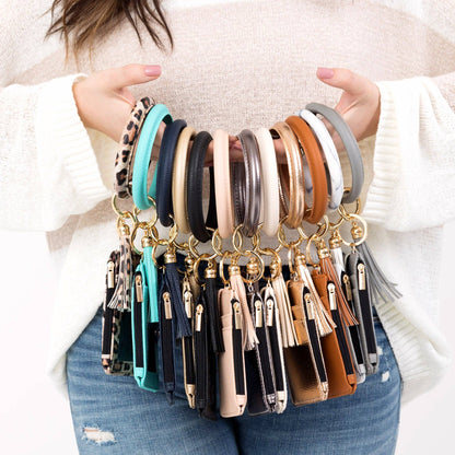 Aili's Corner - Key Ring ID Wallet Zip Bracelet