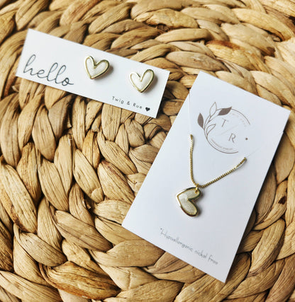 Twig & Rue boutique - Heart clay studs