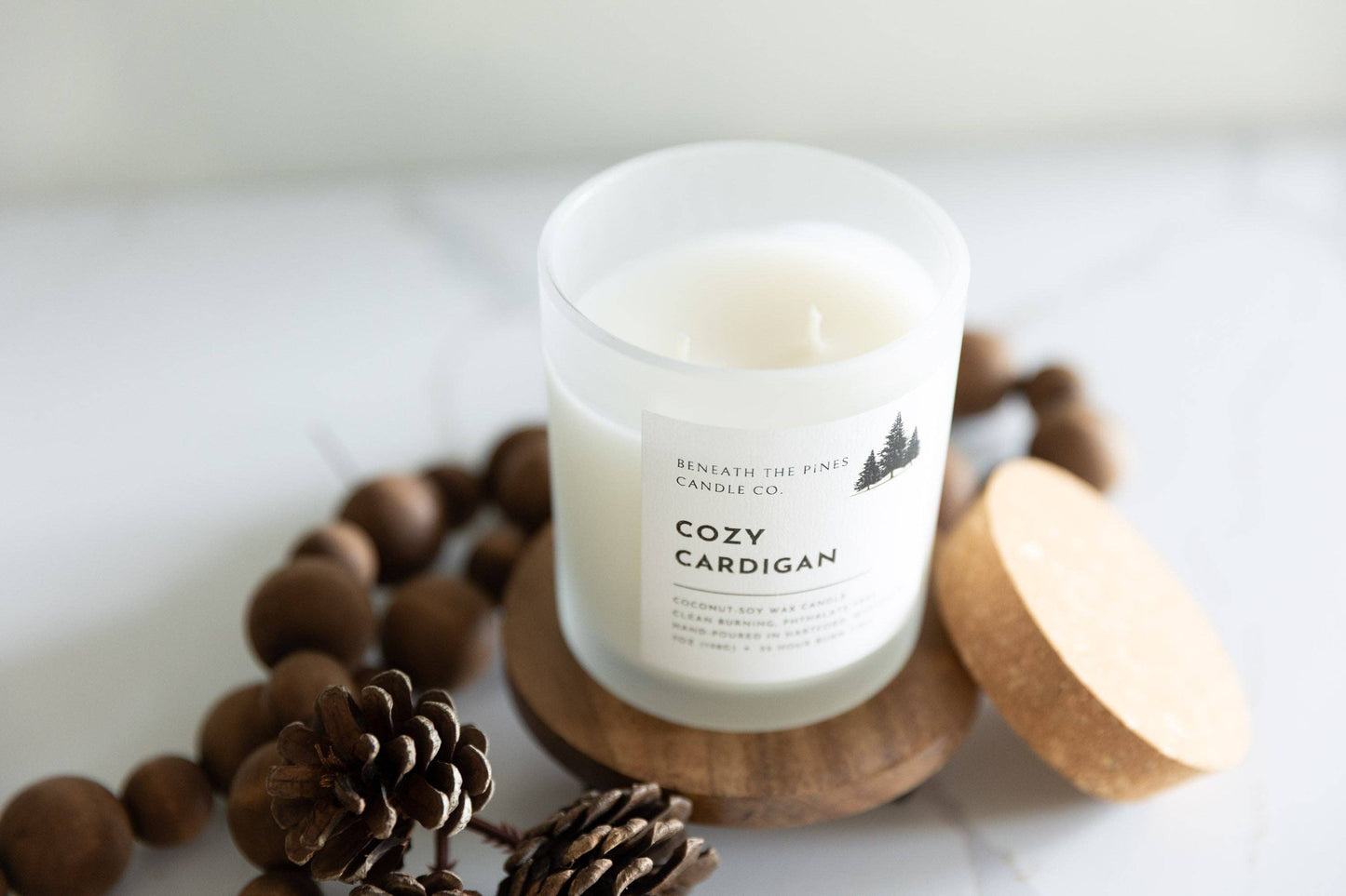Beneath The Pines Candle Co. - Cozy Cardigan - Coconut-Soy Candle