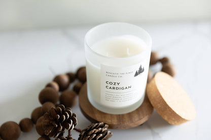 Beneath The Pines Candle Co. - Cozy Cardigan - Coconut-Soy Candle