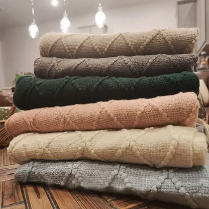 Fennco Styles - Weave Knit 50x60 Inch Throw Blanket
