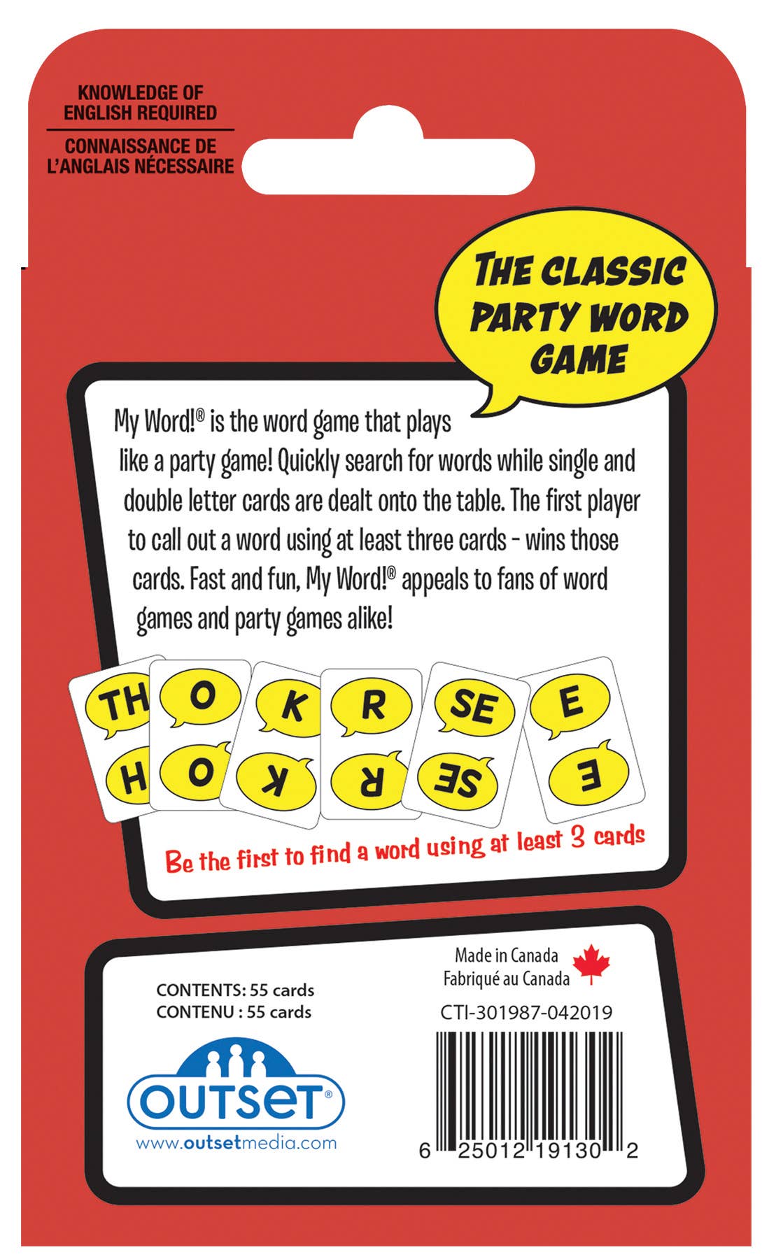 Outset Games and Cobble Hill Puzzles - My Word! – The Fast-Paced Word Spotting Card Game!