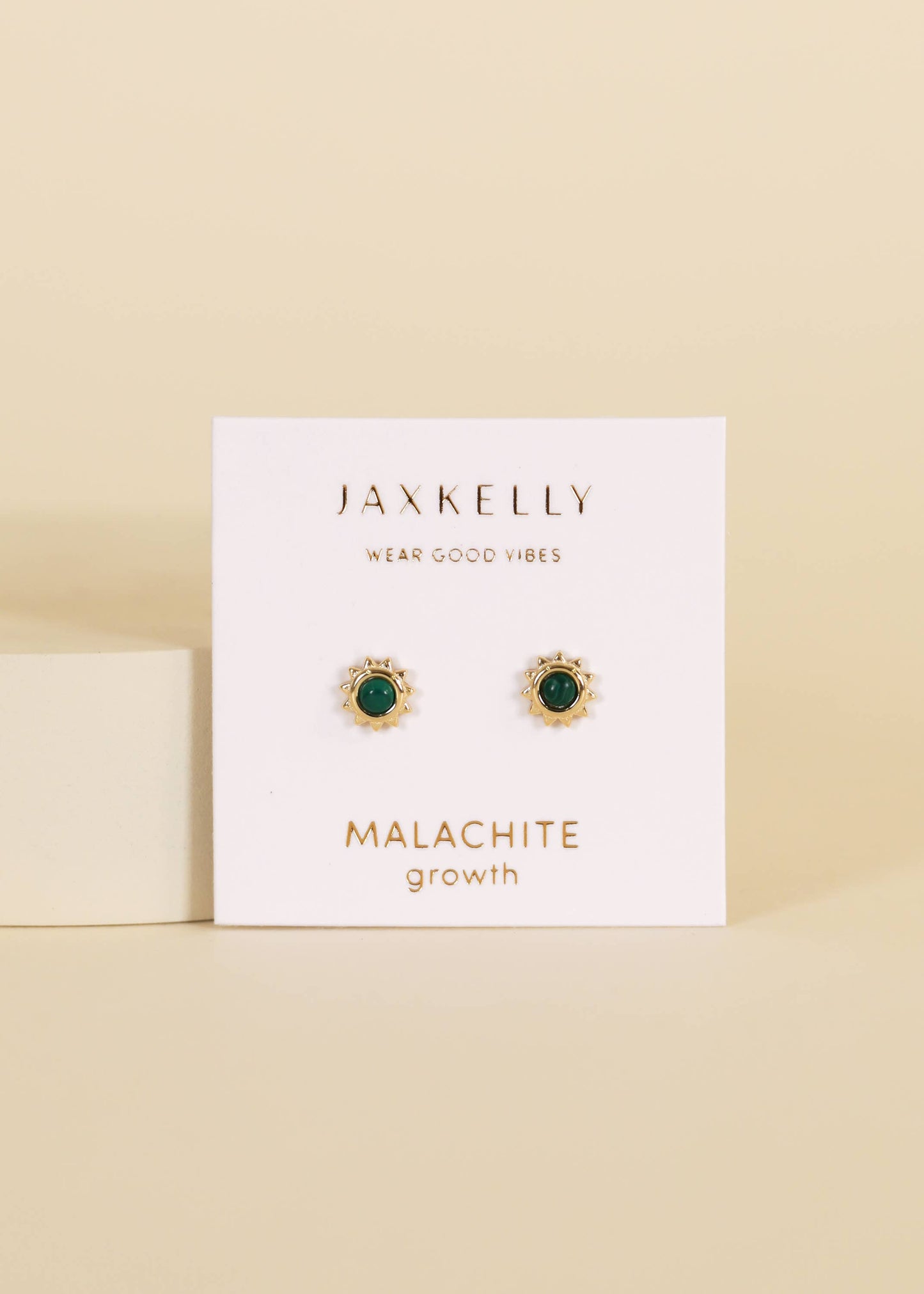 JaxKelly - Sun Stud - Malachite - Earrings