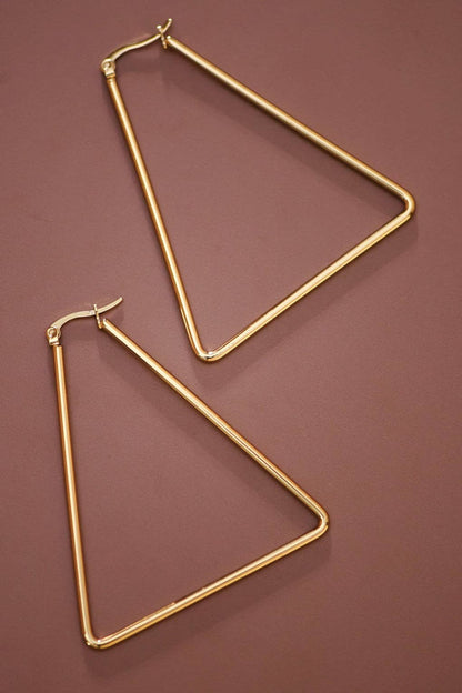 MA208 Mia Accessories - 18K Gold Plated Waterproof Stainless Steel Hoop Earrings - 7149