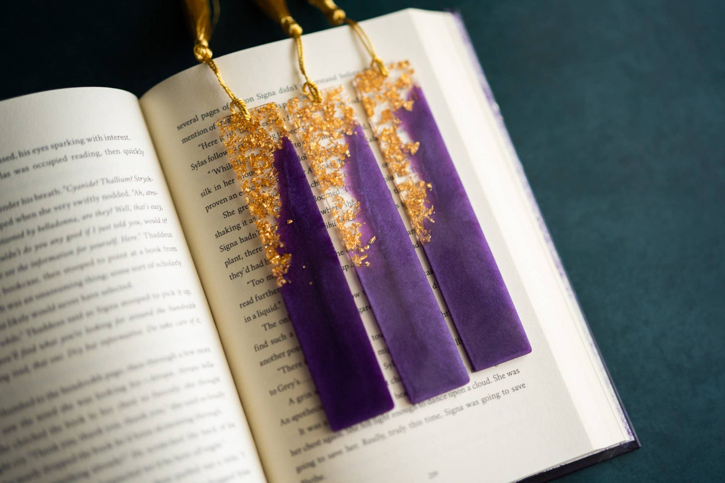 Dège Creative - Purple & Gold Bookmark
