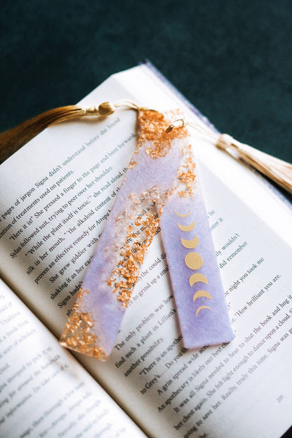 Dège Creative - Lavender Moon Phases & Geode Bookmark