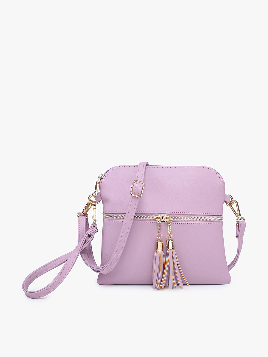 Jen & Co. - M1785 Tara Double Zip Crossbody Bag/Wristlet