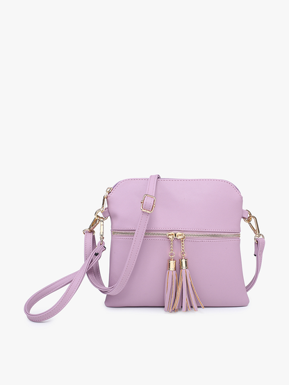 Jen & Co. - M1785 Tara Double Zip Crossbody Bag/Wristlet