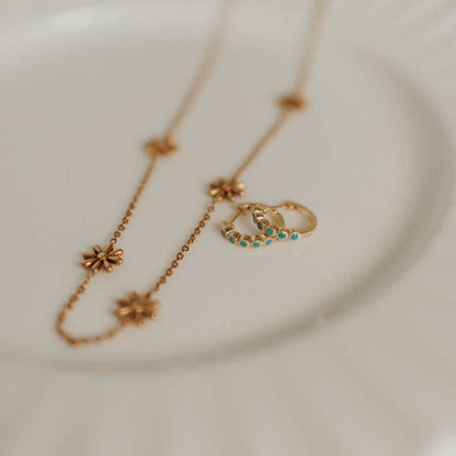 Mauve Jewelry Co. - Gaby Turquoise Hoops