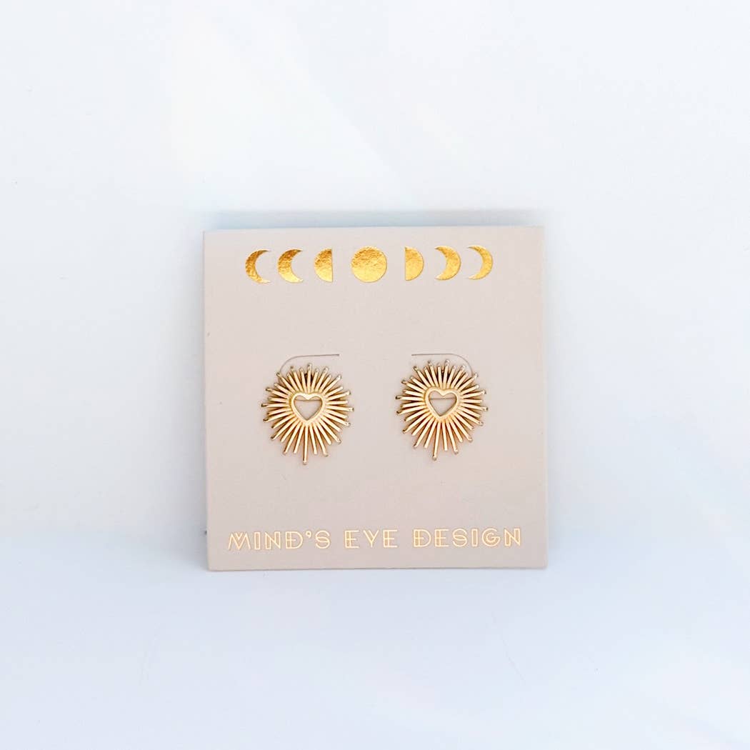 Mind's Eye Design - Open Heart Stud Earrings