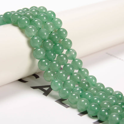 CRCBEADS - Green Aventurine Smooth Round Beads 4mm 6mm 8mm 10mm 12mm 15.5" Strand