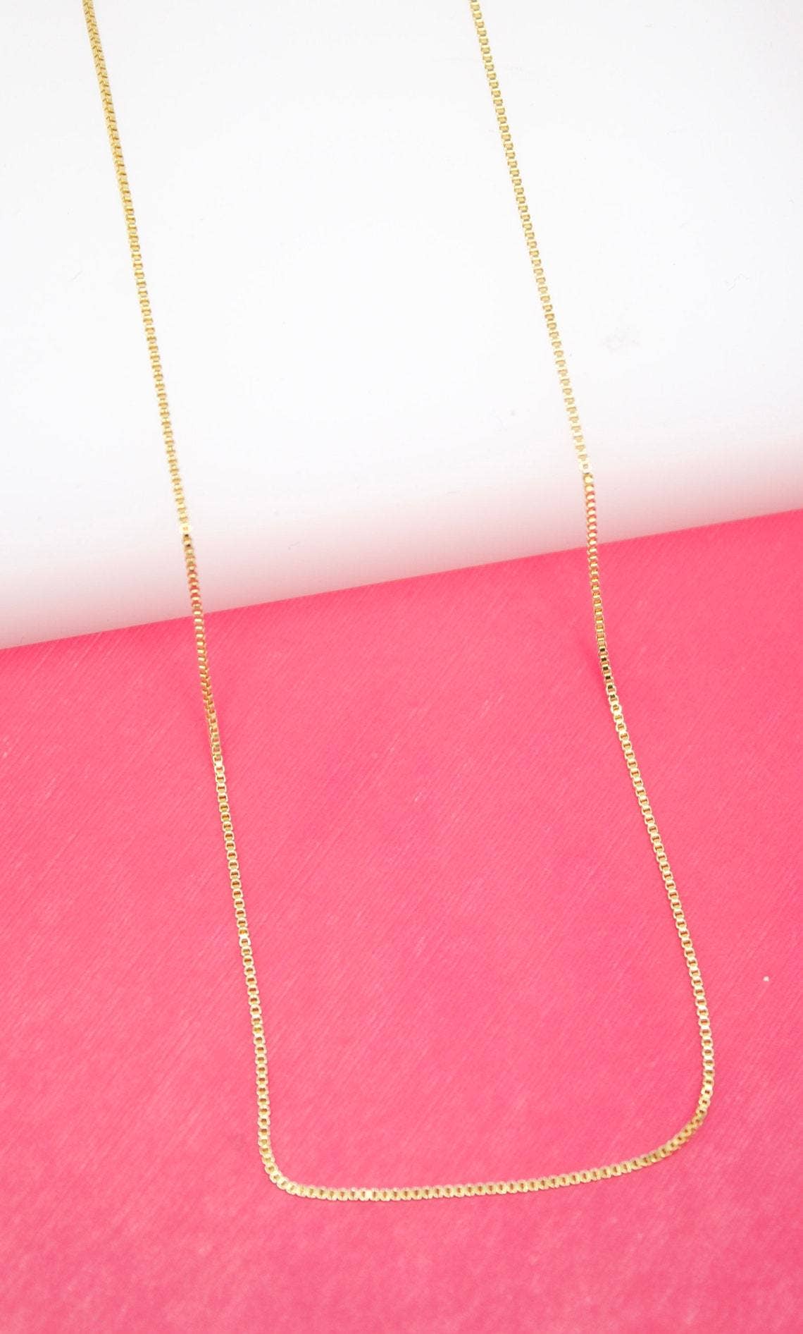 MIA Jewelry - 18K Gold Filled 1mm Box Chain (F116)