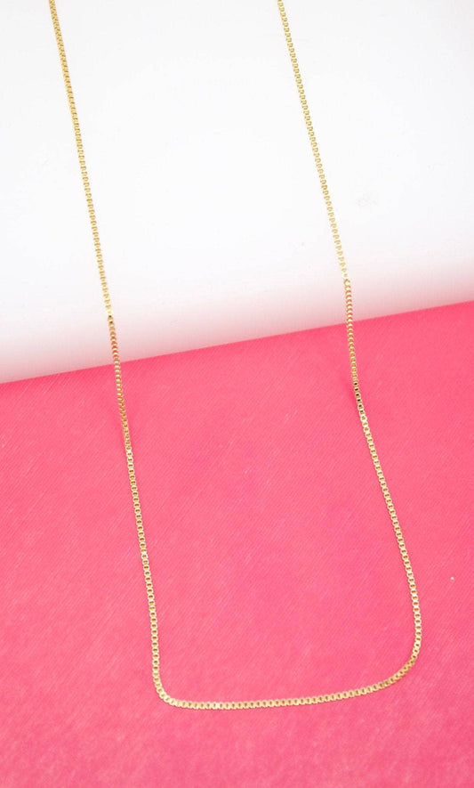MIA Jewelry - 18K Gold Filled 1mm Box Chain (F116)