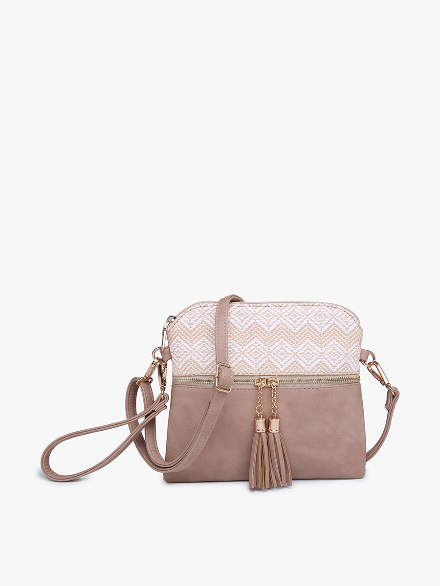 Jen & Co. - M1785 Tara Double Zip Crossbody Bag/Wristlet