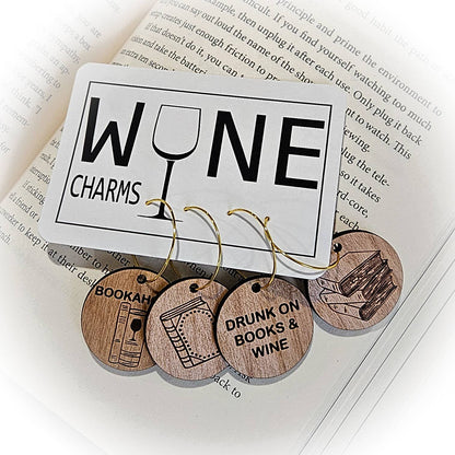 Lou Golden Designs - Bookaholic Wine Charms