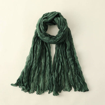 Funkyrel® Atzbranding Limited - Scarvii - Solid Color Lightweight Ruched Scarf