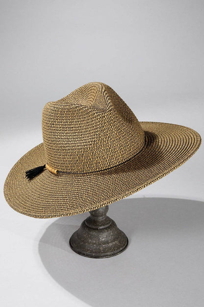 Urbanista - Duo-Tone Panama Hat with Wood Beads