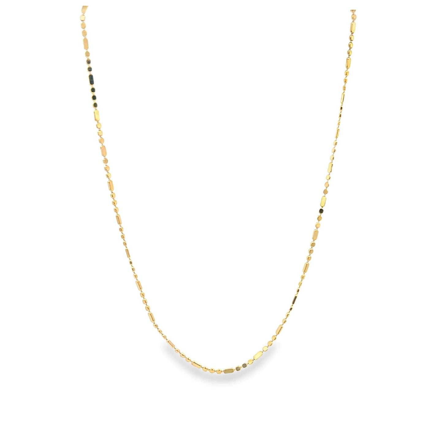MIA Jewelry - 1mm Flat Beaded Bar Chain