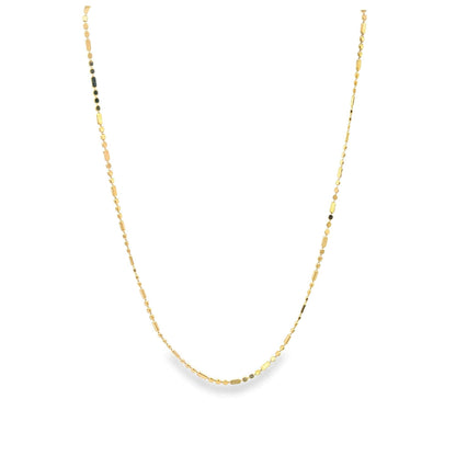MIA Jewelry - 1mm Flat Beaded Bar Chain