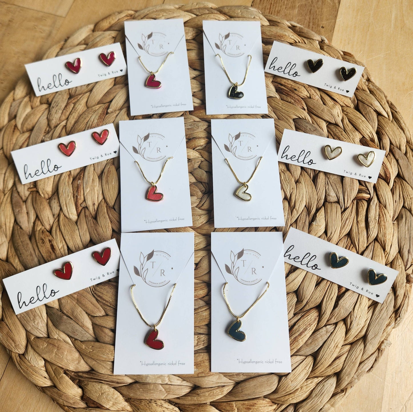 Twig & Rue boutique - Heart clay studs