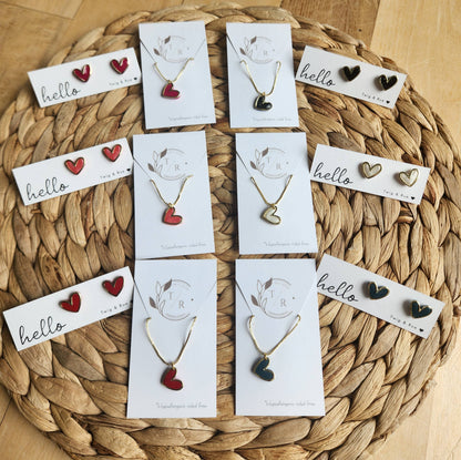 Twig & Rue boutique - Heart clay studs